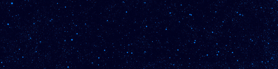 Fototapeta premium Blue stars in sky. Outer space web banner.