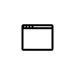 Web window icon. Web site symbol. Logo design element