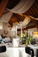table arrangement at an event