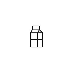 Milk icon. White drink symbol. Logo design element