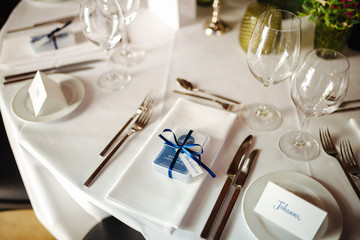 table arrangement at an event