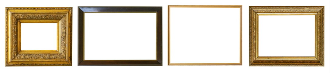 Frames paintings gold antique antiquity collection isolated museum