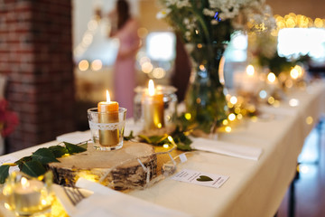 table arrangement at an event