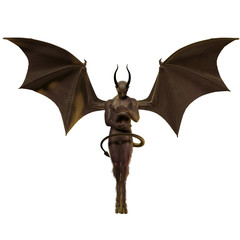 Devil demon wings satanic horns - obrazy, fototapety, plakaty