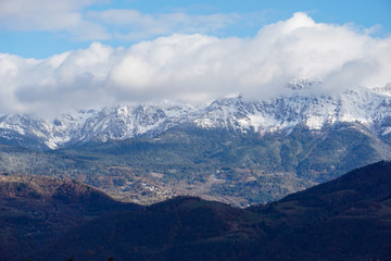 Belldone mountain view from Meylan near Grenoble