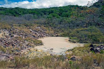 Fumarolic lagoon in Rincon de la Vieja volcano conservation area.