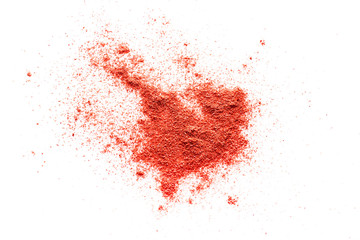 ground red pepper on a white background