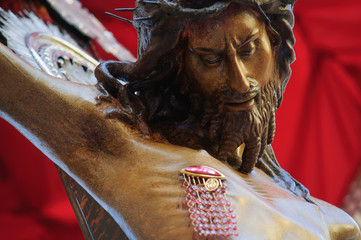 Cristo di Monreale durante la processione del 3 maggio. Monreale, Italia.