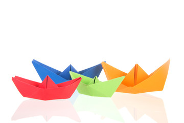 Folded Paper boats