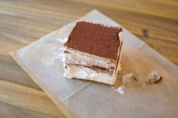 Cake on a restaurant table