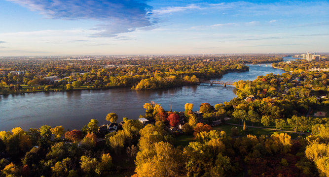 Aerial View In Laval, Quebec , Canada