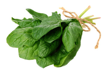 spinach leaves isolate on white background. Healthy food.