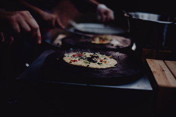 Cuisine provençale en préparation 