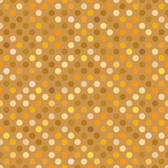 Seamless gold dot pattern background wallpaper.