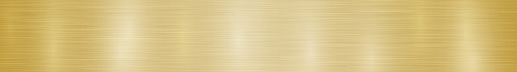 Fototapeta premium Abstract horizontal metal banner or background with glares in golden colors