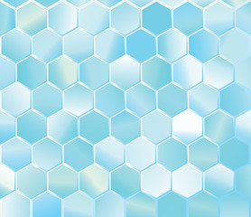 Abstract background with hexagon colored tiles
