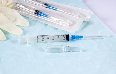 Syringes and ampoules for injection