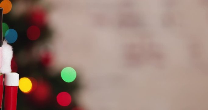 Video Slide Across Christmas Nutcracker 4K With Christmas Tree