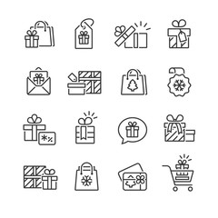 Fototapeta premium Set of gift boxes icon
