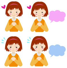 告白をする女性