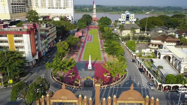 Aerial view of a public park in the city of Kota Bharu in Kelantan.