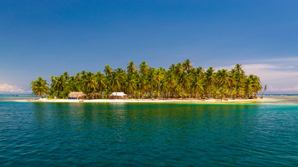 Small tropical island in the San Blas, Panama