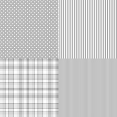 Set of seamless backgrounds. Stripe pattern. Abstract dotted wallpaper. Prints for your design