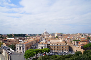 Fototapeta na wymiar the landscape from Castle St.Angel in Vatican