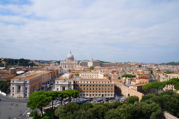 Fototapeta na wymiar the landscape from Castle St.Angel in Vatican