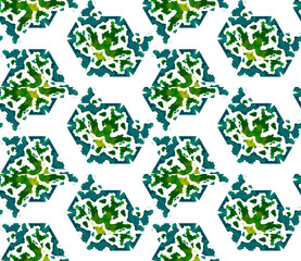 Geo Surface. Endless Repeat Painting. 