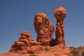 A group of unique eroded rock formation in The Garden of Eden, Arches National Park, Utah,USA,