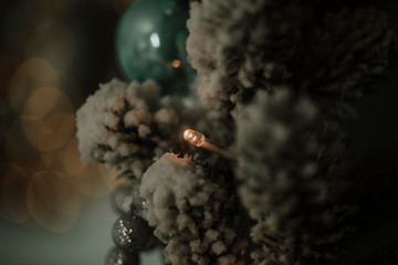 Christmas gifts. Christmas time. Gifts. Background. Bokeh. Lights. Decoration. 