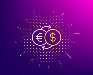 Fototapeta premium Money exchange line icon