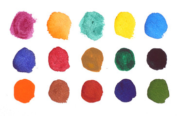 Colorful watercolor cirlces collection