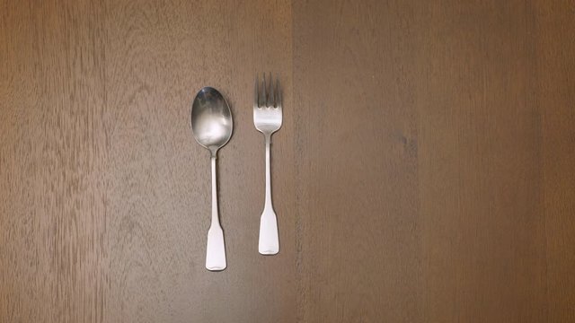 Placed on table silverware placed on table
