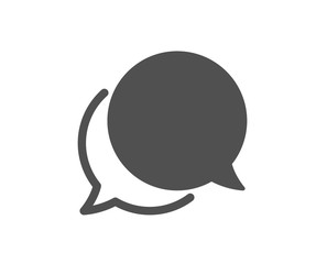 Speech bubble sign. Chat comment icon. Social media message symbol. Classic flat style. Simple chat message icon. Vector