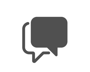Speech bubble sign. Talk bubble icon. Chat message symbol. Classic flat style. Simple talk bubble icon. Vector