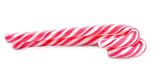 Fototapeta premium Candy canes on white background