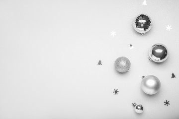 Christmas composition on white background