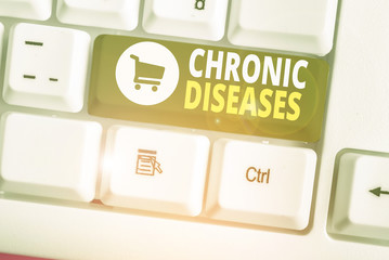 Word writing text Chronic Diseases. Business photo showcasing A disease or condition that lasts for...