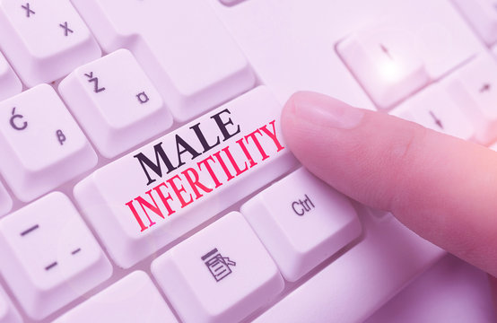 Word writing text Male Infertility. Business photo showcasing the inability to cause pregnancy in a fertile