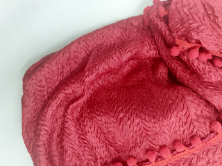 Beautiful Luxury Stylish Colorful Female Pashmina Scarf Fabric Cloth in White Isolated Background