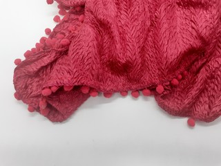 Beautiful Luxury Stylish Colorful Female Pashmina Scarf Fabric Cloth in White Isolated Background