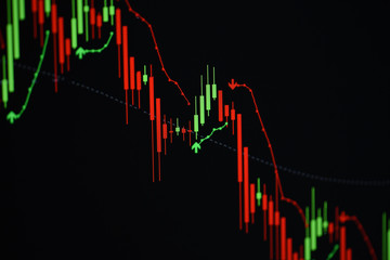 Stock crash market exchange loss trading graph analysis investment indicator business graph charts...