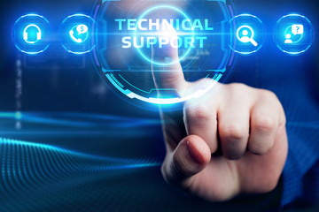 Obraz premium Business, Technology, Internet and network concept. Technical Support Center customer service.