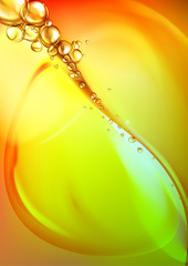 mixing water and oil, beautiful color abstract background.