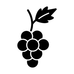 Grape Fruit Icon Vector Simple Design