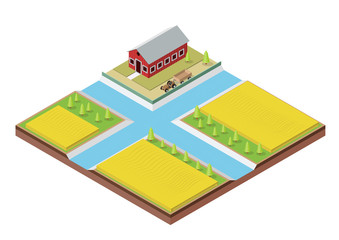 Isometric Farm with Building