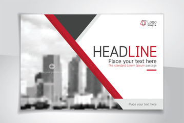 Horizontal vector background template for page covers, flyers, leaflets or advertising billboards