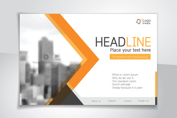 Horizontal vector background template for page covers, flyers, leaflets or advertising billboards